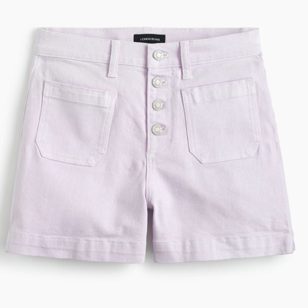 J.Crew lavender purple shorts button fly